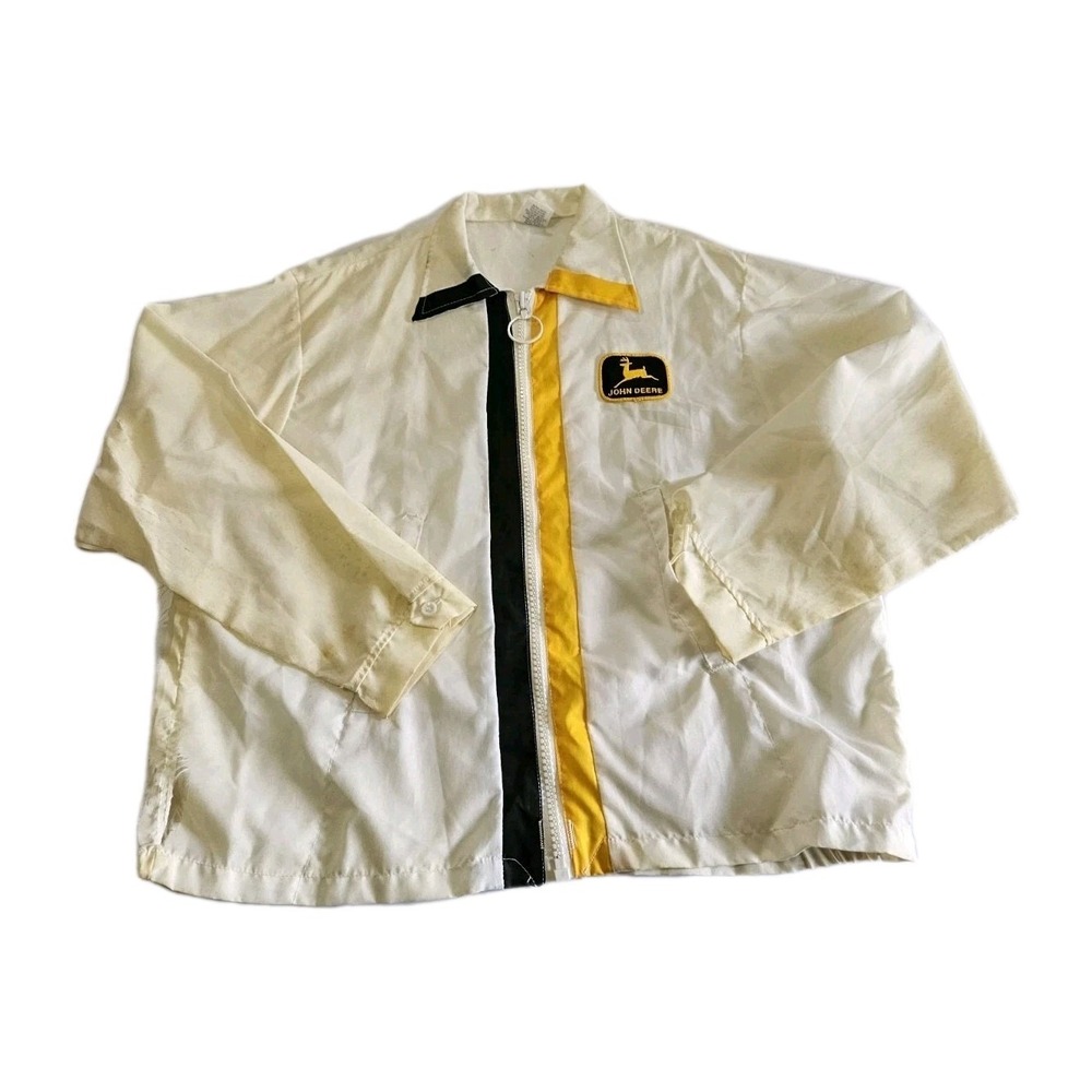 Vintage Louisville Sportswear Jacket Full Zip John Deere patch XL Farming